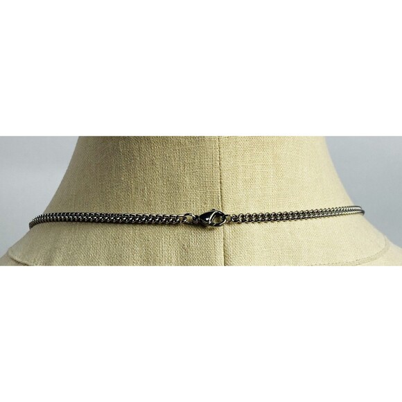 Folded FLAG Stainless Steel GREATER LOVE Reversible Pendant Necklace 24” - Picture 4 of 4